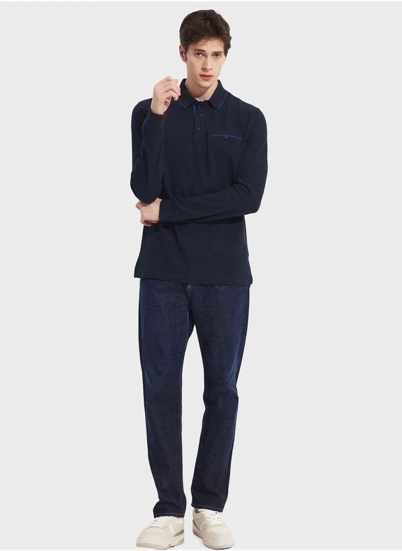 JUNE Essetial Textured Crew Neck Sweatshirt