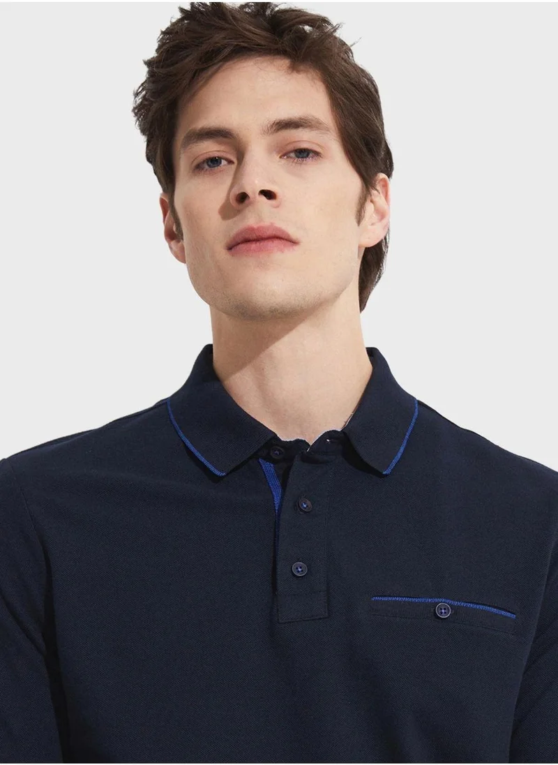 JUNE Essetial Textured Crew Neck Sweatshirt