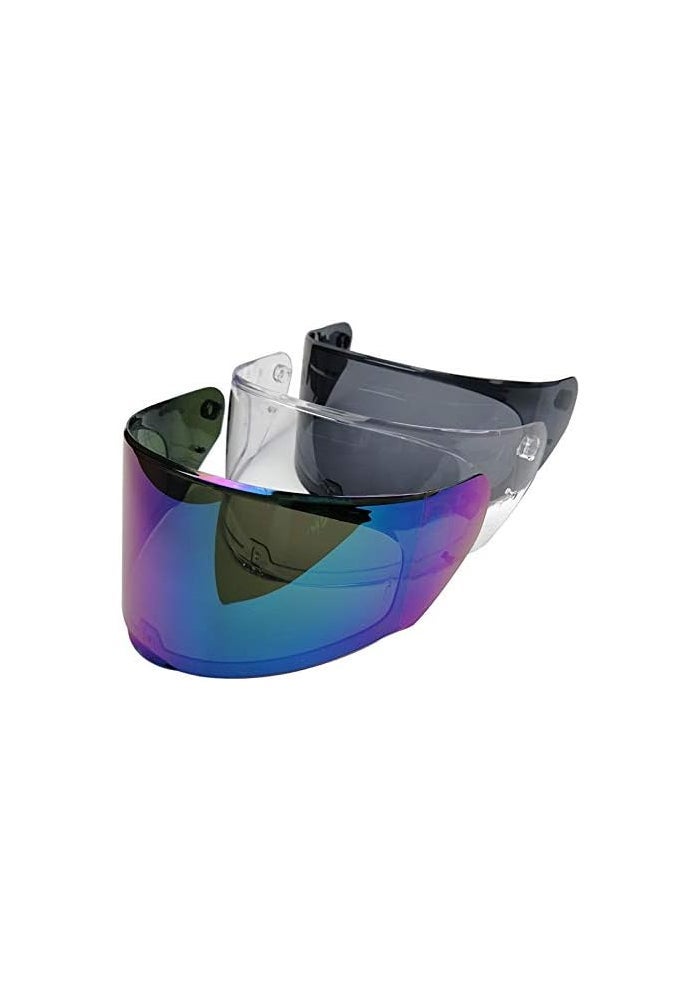 LS2 HELMETS خوذة LS2 للدراجات النارية مع واقي وجه مضاد للخدش - فضي - Image 2