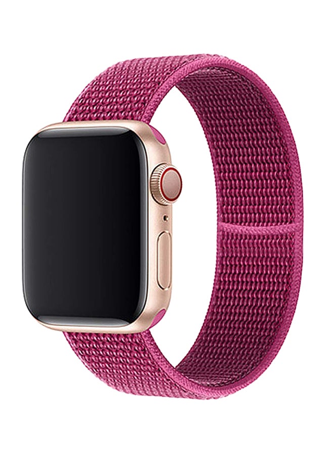 Replacement Nylon Sport Loop Band For Apple Watch Series 38/40mm Dragon Fruit Pink - Image 1