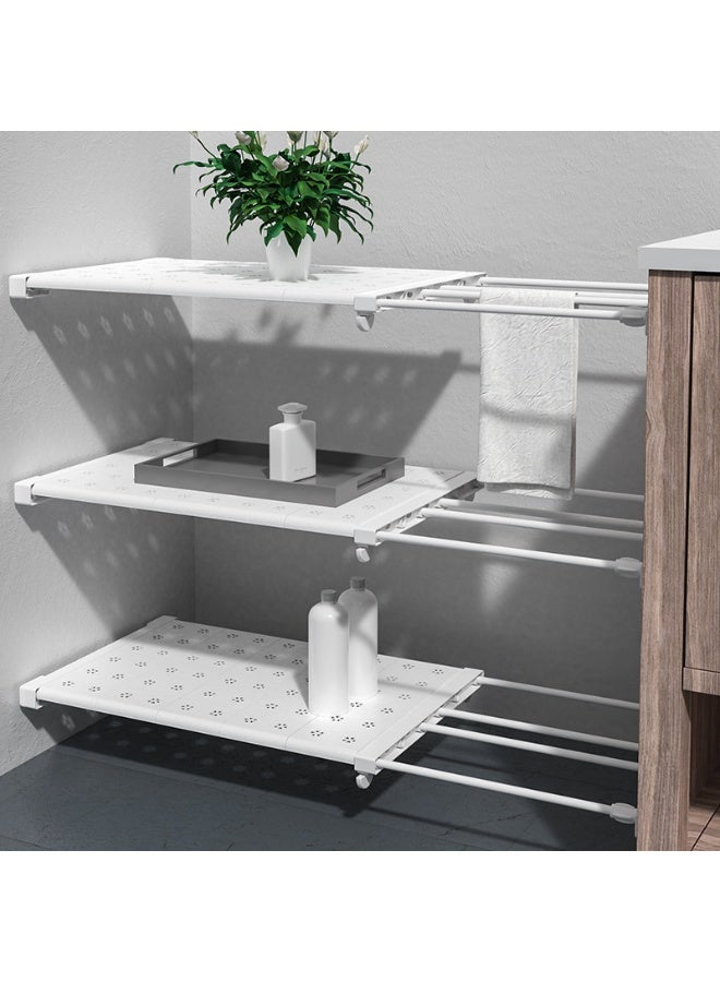 بتيمفم فواصل رفوف خزانة قابلة للتعديل من 38 إلى 60 سم، أرفف خزانة قابلة للتوسيع، منظمات خزانة موفرة للمساحة وفواصل رفوف تخزين للمنزل، والسكن الجامعي، وغرفة النوم، والاستخدام المكتبي - Image 3