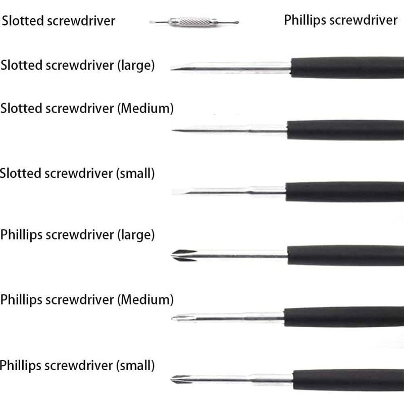 Elite Sales 8-in-1 Multi-Function Screwdriver Set with LED Torch Light, Black and Red  - Image 5