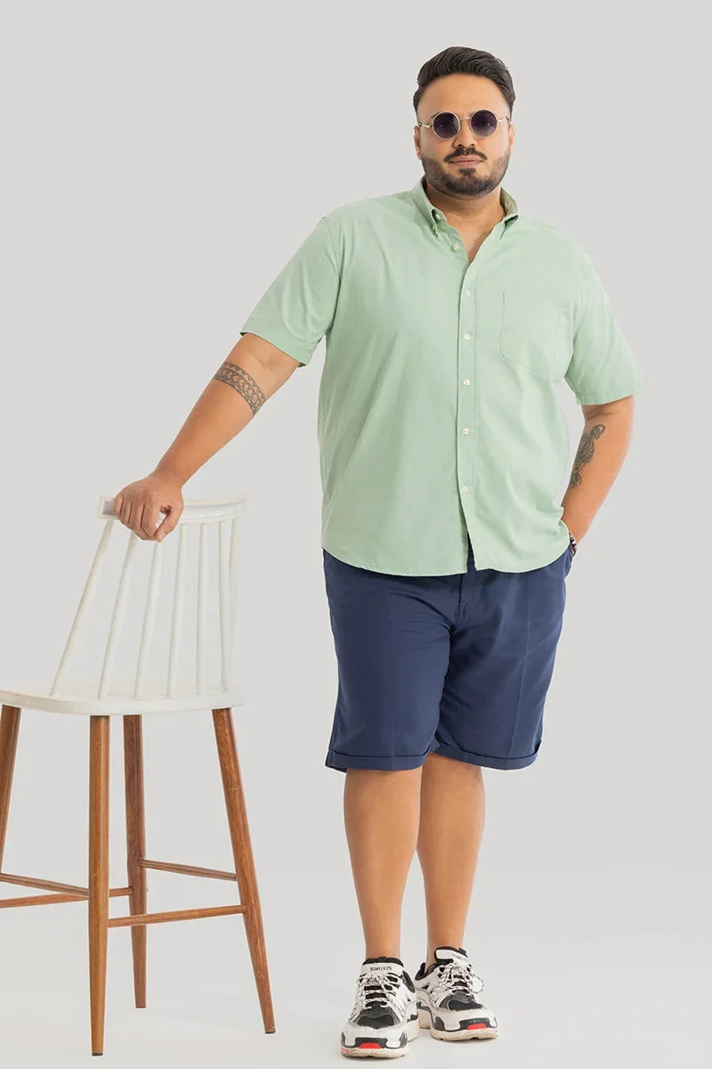 Snitch Green Downtown Mint Oxford Plus Size Shirt for Men | Best Price UAE