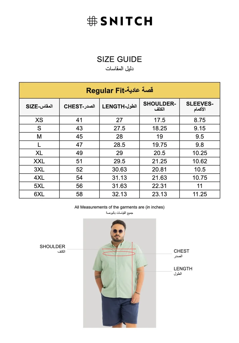 Snitch Green Downtown Mint Oxford Plus Size Shirt for Men | Best Price UAE
