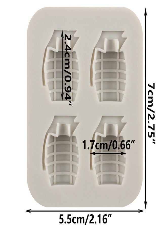MINFEIDMS Grenade Fondant Silicone Mold For Cake Decorating Cupcake Topper Candy Chocolate Gum Paste Polymer Clay - Image 2