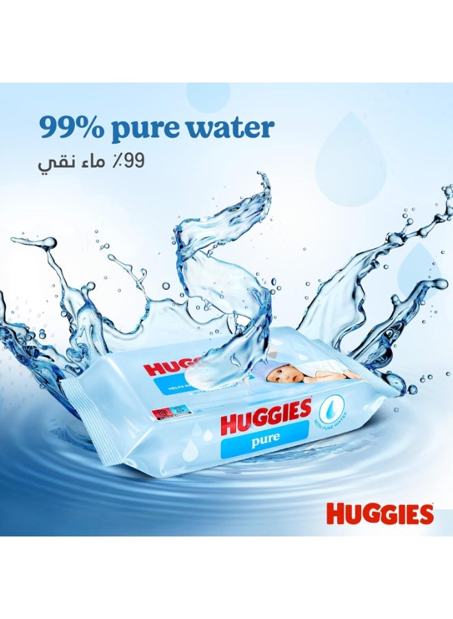 HUGGIES Click to see full view Huggies Natural Aloe Vera Baby Wipes, 3 Pack x 56 (168 Wipes) - Image 4
