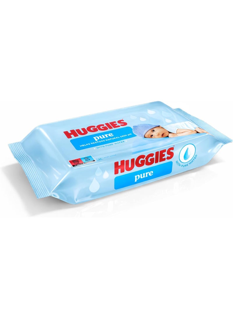HUGGIES Click to see full view Huggies Natural Aloe Vera Baby Wipes, 3 Pack x 56 (168 Wipes) - Image 2