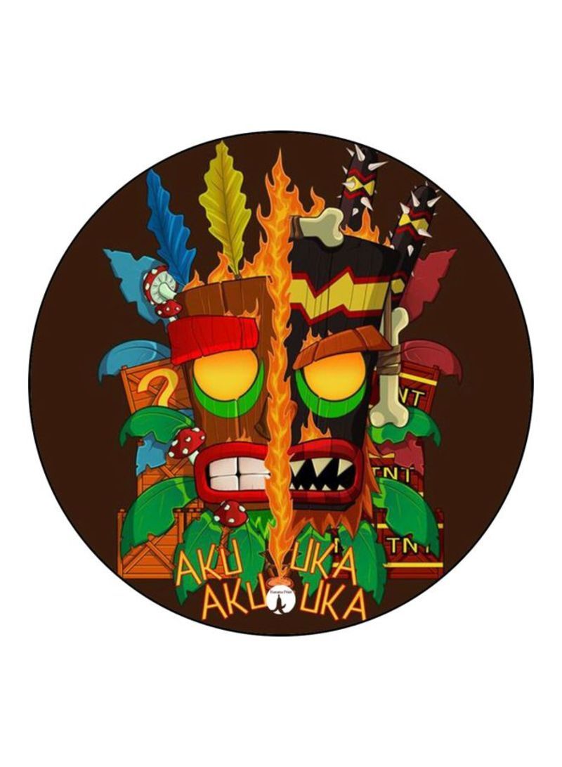 RKN Crash Printed Mouse Pad  Brown/Yellow/Blue