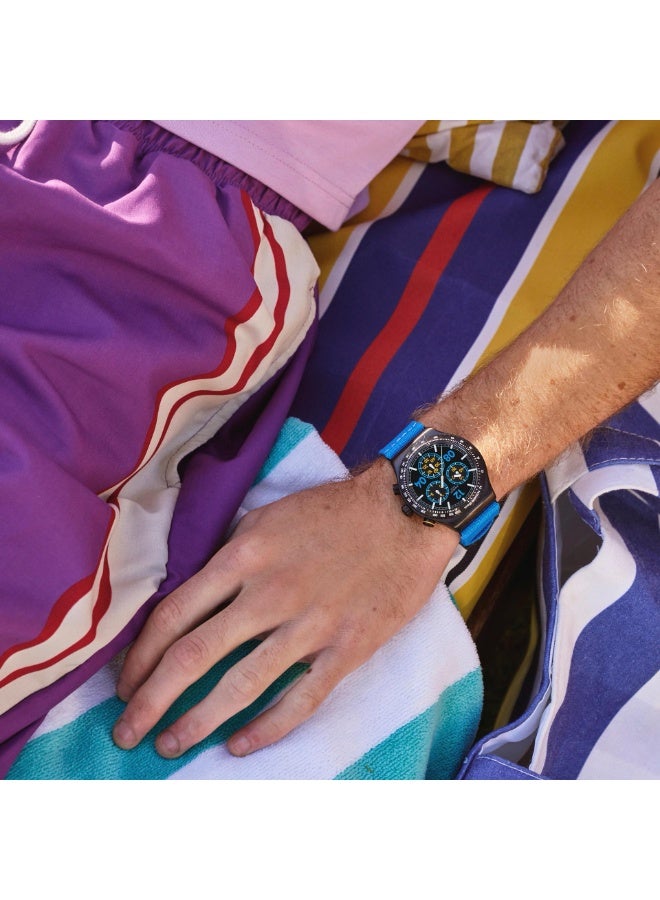 Swatch سواتش لحظات في الأزرق YVB100 كرونوغراف للرجال - Image 2