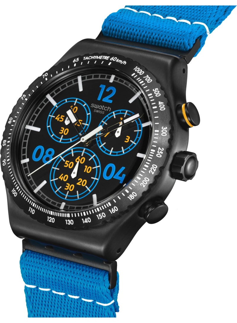 Swatch سواتش لحظات في الأزرق YVB100 كرونوغراف للرجال - Image 3