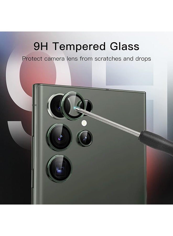 Samsung Galaxy S23 Ultra Camera Lens Protector, Individual Lens Protectors, Scratch-Resistant Ultra-Thin Tempered Glass with Aluminum Edging, Galaxy S23 Ultra Case Friendly, 1 Set, Green - Image 4