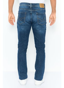 Seven 7 Men Slim Fit Solid Stretchable Denim Jeans, Blue  - Image 4