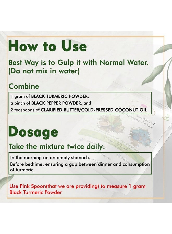Ayur Aranya 100% Pure and Natural Black Turmeric Powder 3.5 Oz Curcuma Caesia Farm Fresh Root Powder Highly Aromatic with Natural Oils Support Joints Immunity Booster | Gluten Free, Lab Tested - Image 2