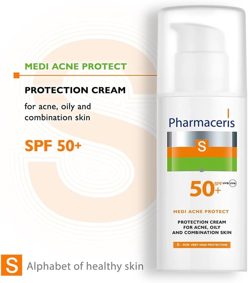 Pharmaceris كريم فارما سيريس Ph-50 SPF ميدي أكني بروتكت - حماية فائقة للبشرة الدهنية والمعرضة لحب الشباب - Image 3