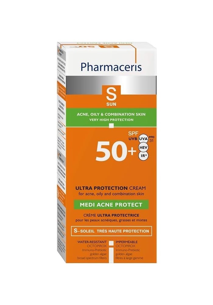Pharmaceris كريم فارما سيريس Ph-50 SPF ميدي أكني بروتكت - حماية فائقة للبشرة الدهنية والمعرضة لحب الشباب - Image 2