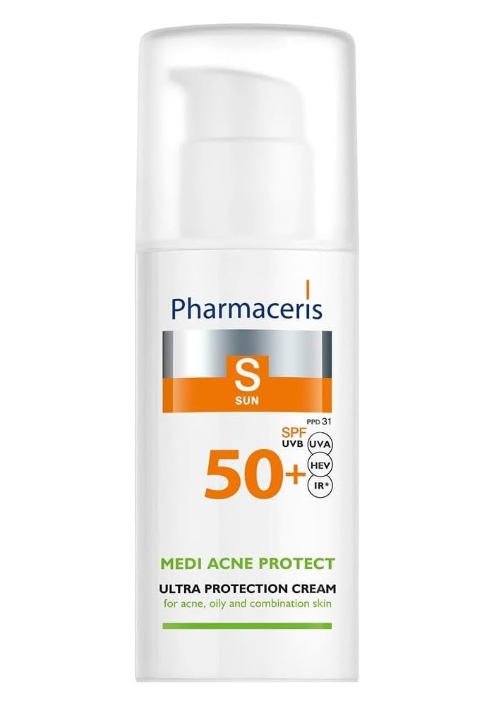 Pharmaceris كريم فارما سيريس Ph-50 SPF ميدي أكني بروتكت - حماية فائقة للبشرة الدهنية والمعرضة لحب الشباب - Image 1