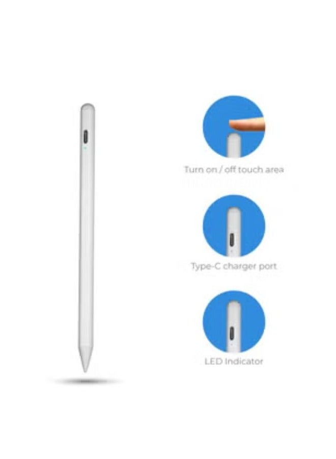 Blupebble Sketch Pro Magnetic Aluminum Stylus Pencil For Apple, White - Image 3