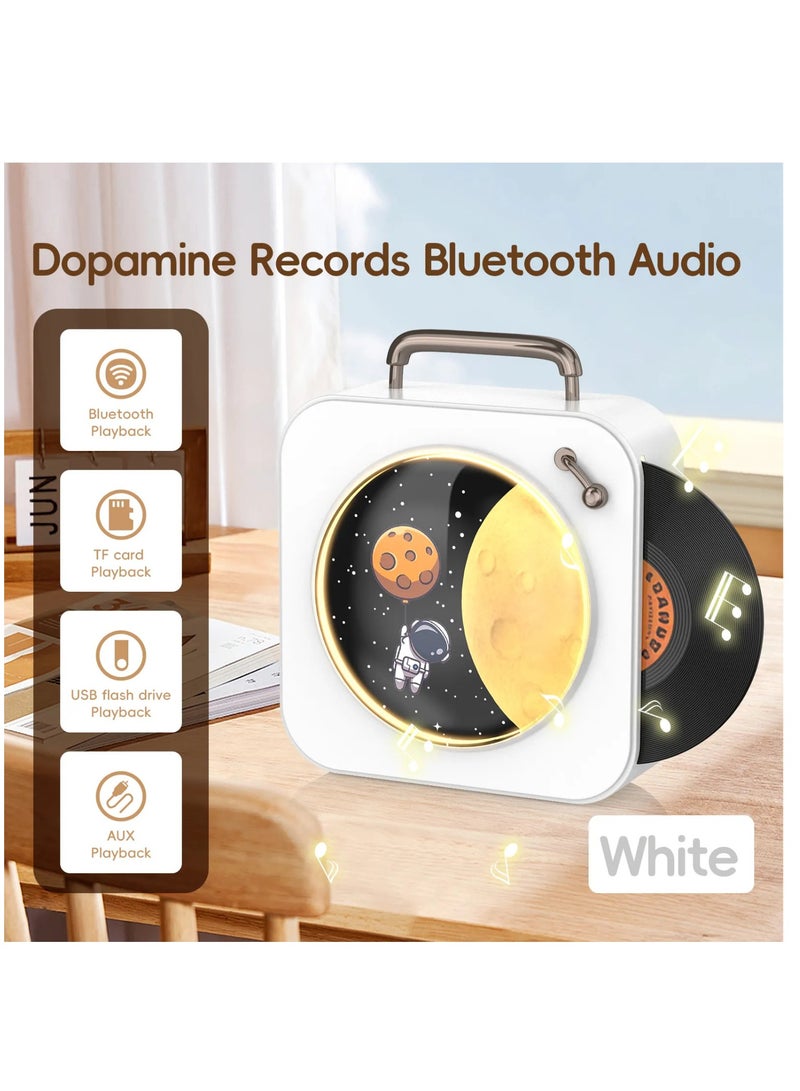 ProOne ProOne Retro Vinyl Record Bluetooth Speaker - 8W Wireless Speaker with 1800mAh Battery, HI-FI Sound Quality, Bluetooth 5.3, Ambient Lighting, Portable Music Player, Vintage Astronaut Design, Home decor  - Image 5