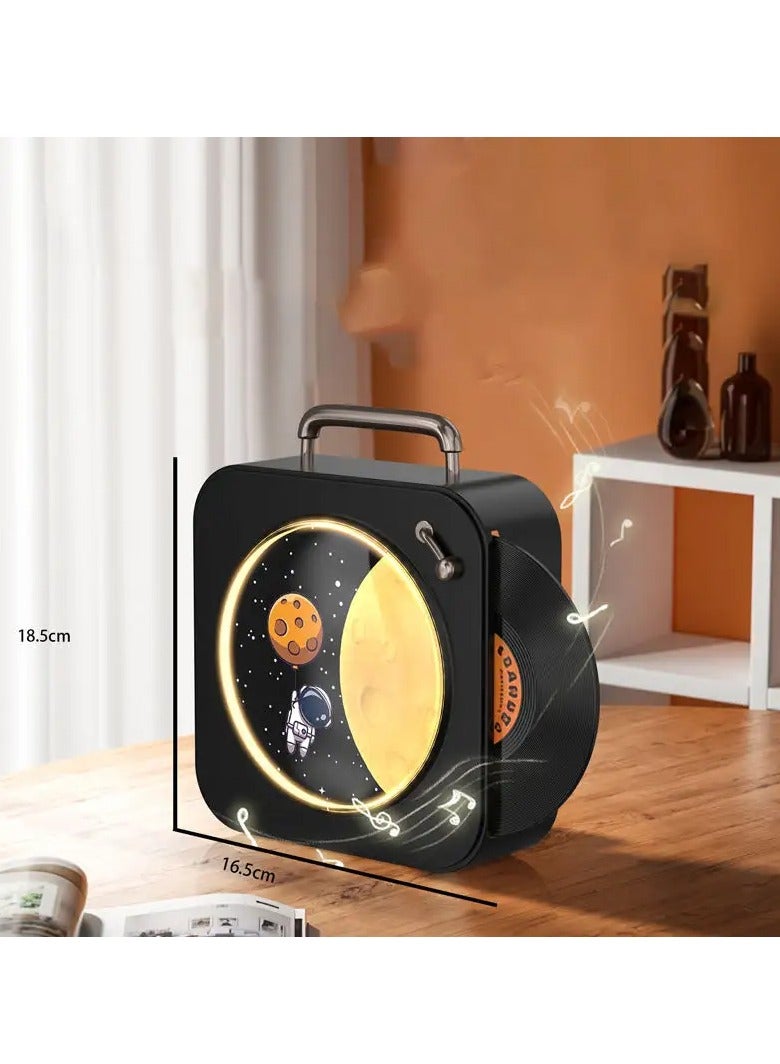 ProOne ProOne Retro Vinyl Record Bluetooth Speaker - 8W Wireless Speaker with 1800mAh Battery, HI-FI Sound Quality, Bluetooth 5.3, Ambient Lighting, Portable Music Player, Vintage Astronaut Design, Home decor  - Image 3
