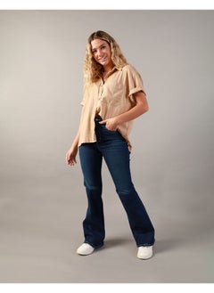 American Eagle AE Oversized Oxford Button-Up Shirt  - Image 3