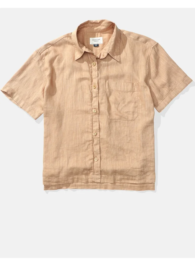 American Eagle AE Oversized Oxford Button-Up Shirt