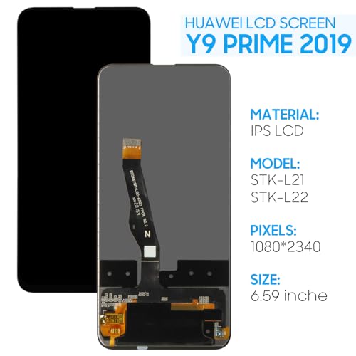 Yondista بديل شاشة اللمس LCD من يوندستا لهواوي Y9 برايم 2019/P سمارت Z/إنجوي 10 بلس | شاشة LCD بحجم 6.59 بوصة | أسود | أدوات متضمنة - Image 2