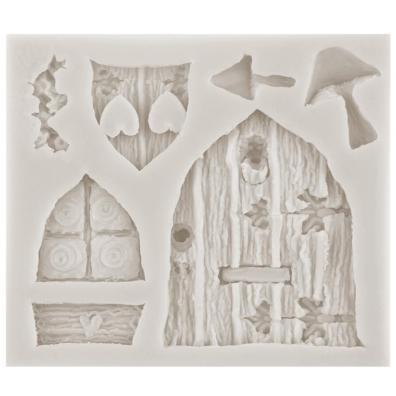 Sijiangmold Enchanted Vintage Fairy Garden Fairy Gnome Home Door Window Silicone Molds Snail Mushroom Fondant Mold For Cake Decorating Cupcake Topper Candy Chocolate Gum Paste Polymer Clay Set Of 4 - Image 5