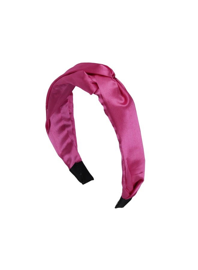 Motique Accessories Satin Headband for women with Twist Turban Knotted Hairband Mauve - Image 1