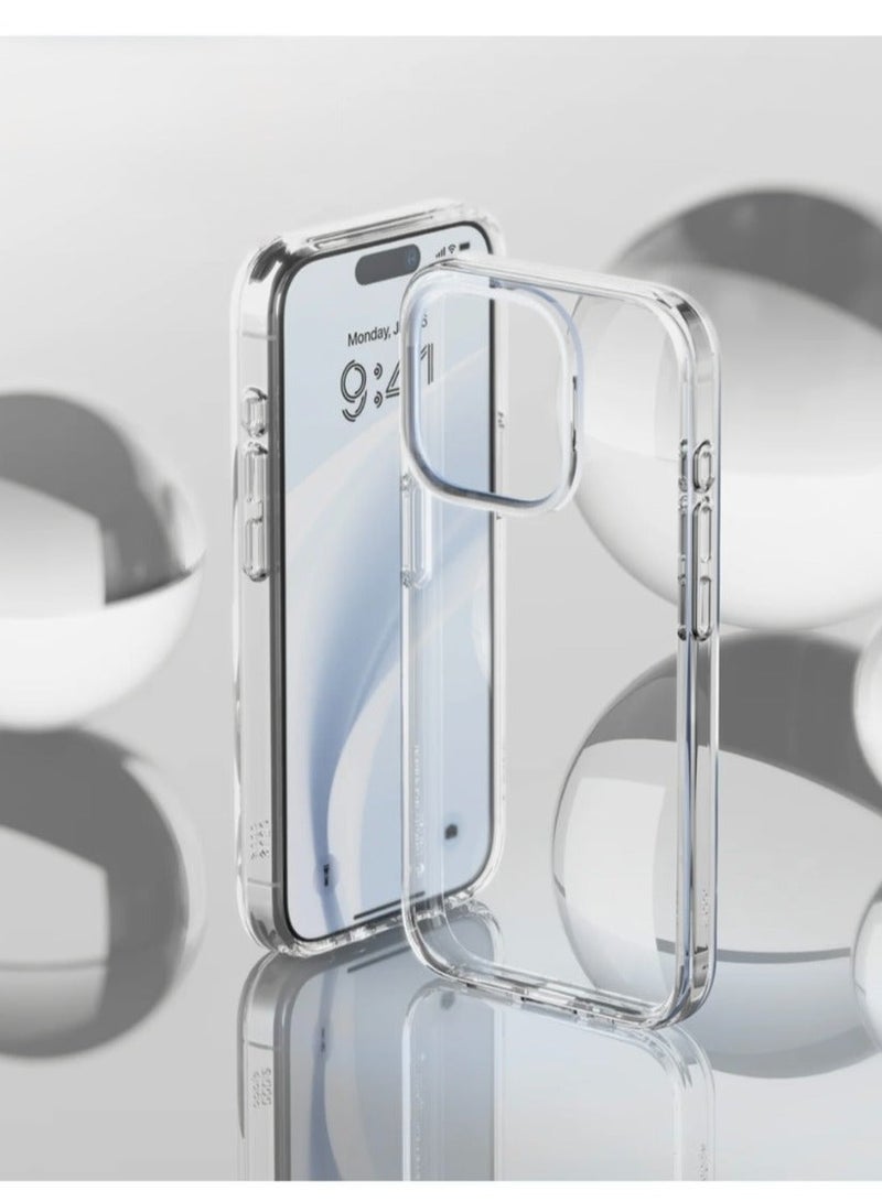 Crystal Clear Transparent Phone Case for Apple iPhone 15 Pro – Slim Ulta Thin Hard TPU Shockproof Cover, Anti-Yellowing Crystal Clear Protective Back Case with Camera Protection - Image 4