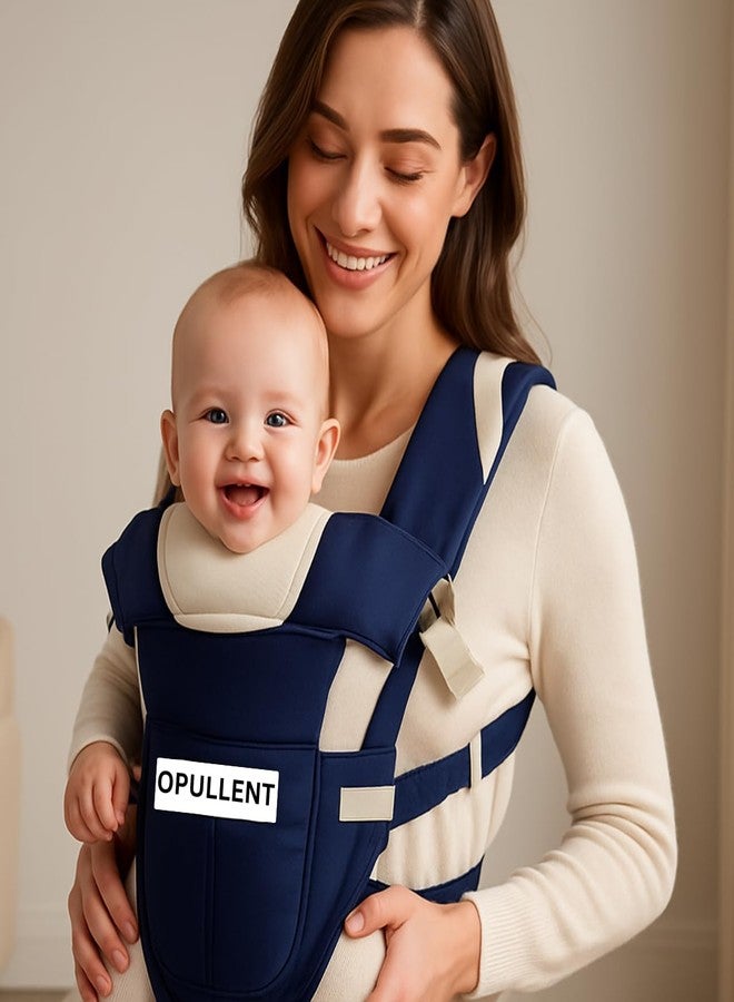 OPULLENT Premium Baby Carrier for Newborn to Toddler (0–24 Months) | Ergonomic Hip Seat Carrier with Adjustable Waist Belt & Padded Shoulder Straps | Breathable Soft Fabric | (Blue-Pack of Two) - Image 5