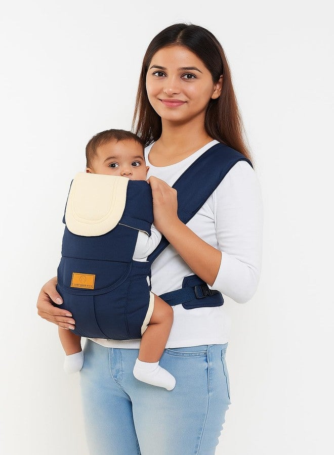 OPULLENT Premium Baby Carrier for Newborn to Toddler (0–24 Months) | Ergonomic Hip Seat Carrier with Adjustable Waist Belt & Padded Shoulder Straps | Breathable Soft Fabric | (Blue-Pack of Two) - Image 4