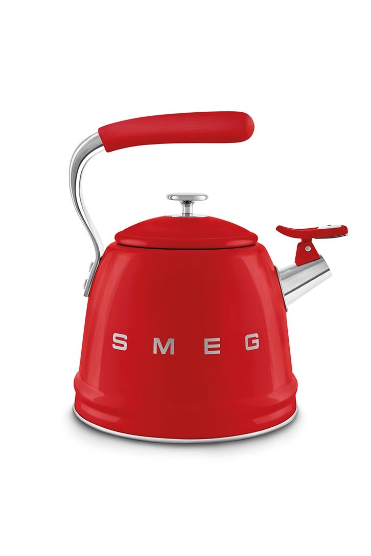 smeg 50's vintage Whistling Kettle, WKF01RD 2.3L-Red - Image 2