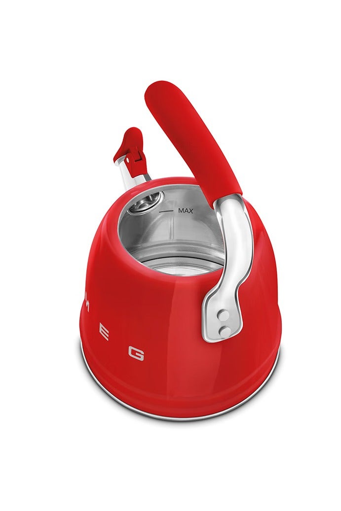 smeg 50's vintage Whistling Kettle, WKF01RD 2.3L-Red - Image 4