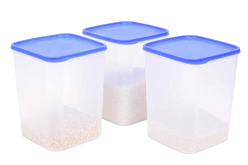 Mahaware Airtight Kitchen Storage Containers Set of 3, 5.5L | BPA Free Square Containers for Flour, Cereal & Bulk Storage | Durable Food Storage Containers, Blue - Image 5