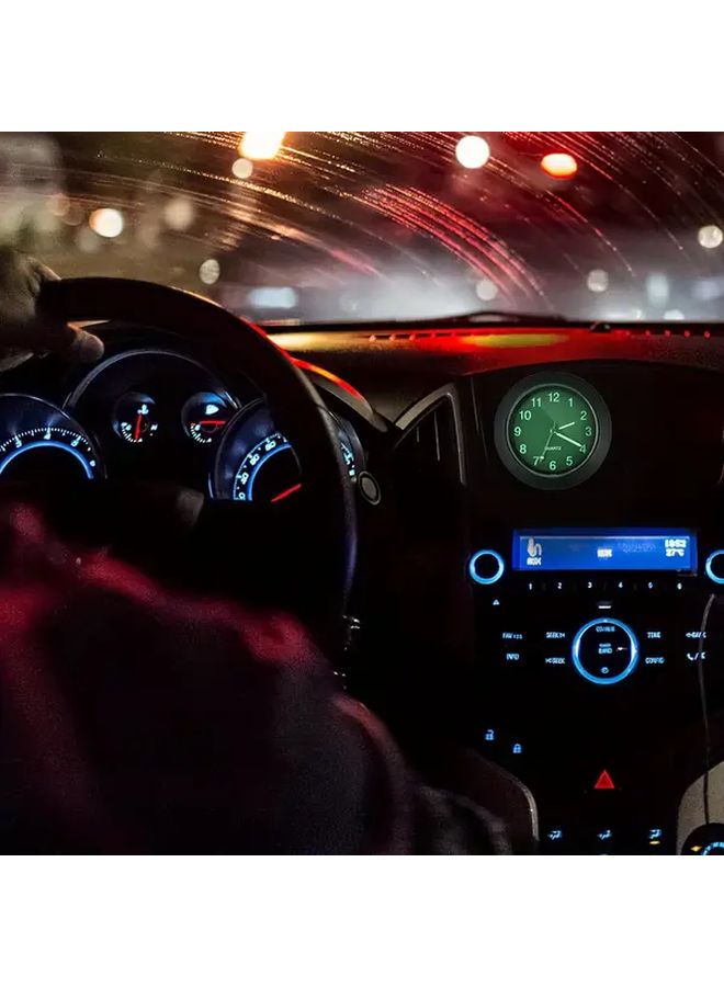 Silvery Mini Car Clock Analog Dashboard Night Light Luminous Hands All Vehicles Durable Accessory - Image 5