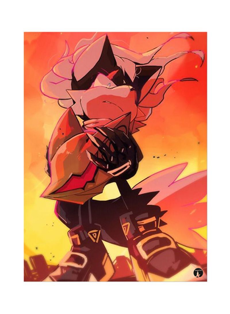 RKN Video Game Sonic Metal Plate Poster Multicolour 15x20centimeter