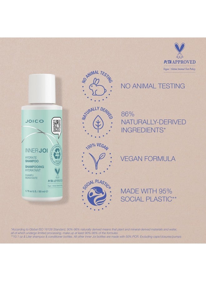 JOICO Innerjoi Hydrate Shampoofor Dry Hair & Scalpsulfate & Paraben Freenaturallyderived Vegan Formula 1.7 Fl.Oz - Image 5