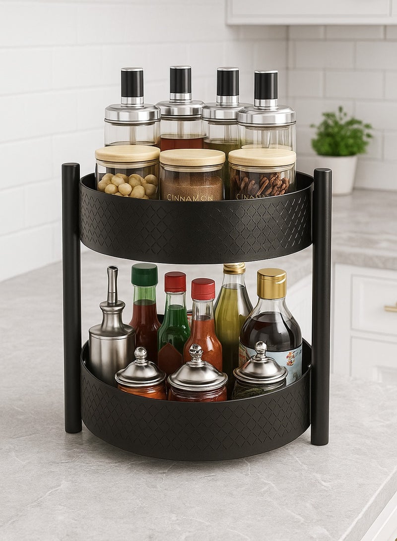 ALMUFARREJ Luxury Rotating Kitchen Storage Rack – Sophisticated Organization with Effortless Access - Image 1