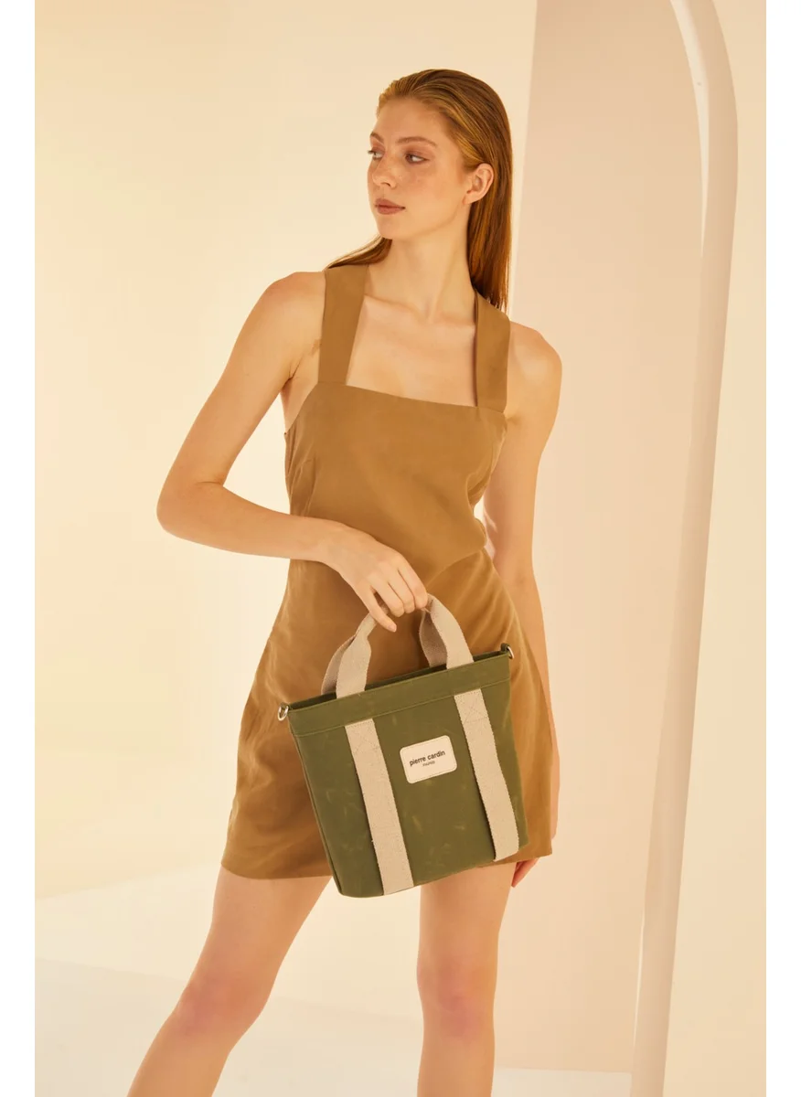 بيير كاردان Khaki Long Strap Shoulder Bag 05PO24Y3513