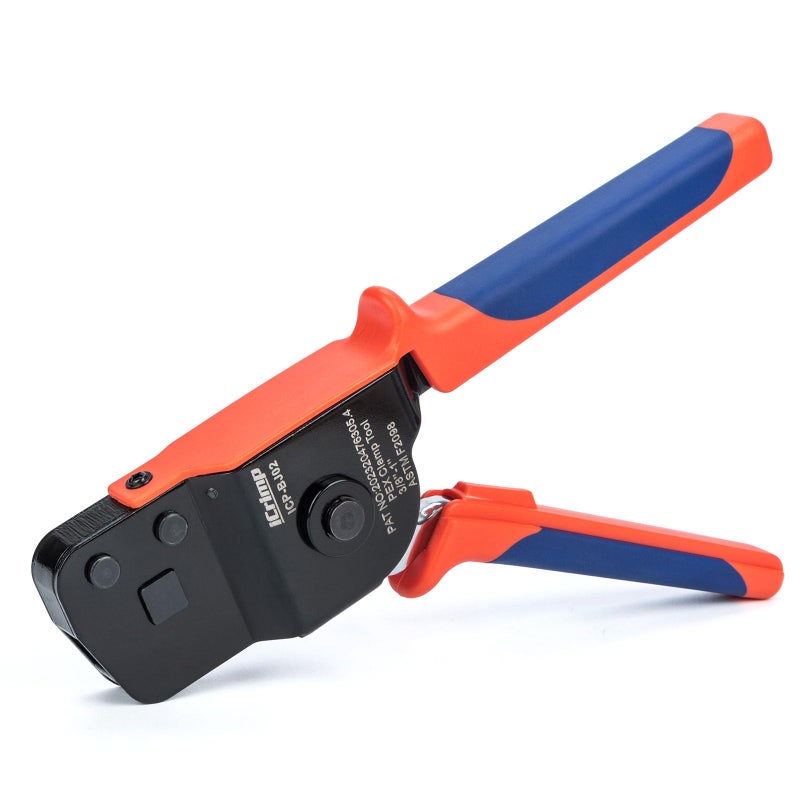 iCrimp ICP-BJ02 PEX Clamp Cinch Tool, One Handed PEX Crimping Tool for Pinching 3/8-in, 1/2-in, 3/4-in, 1-in PEX Clamp Rings, Patented - Image 1