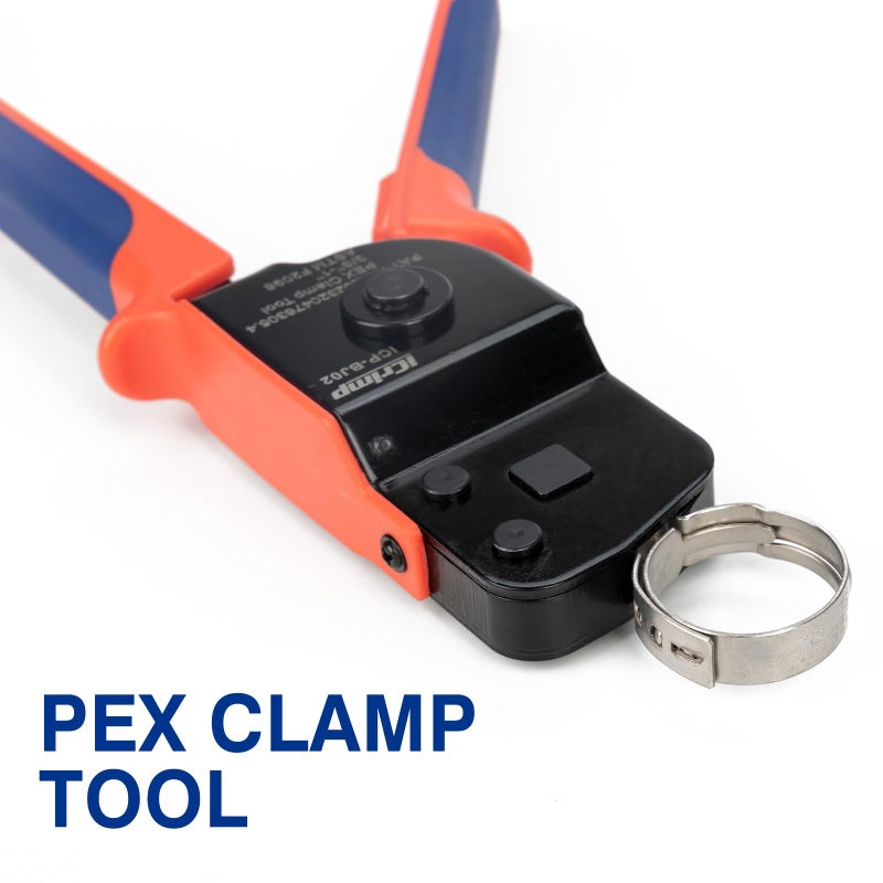 iCrimp ICP-BJ02 PEX Clamp Cinch Tool, One Handed PEX Crimping Tool for Pinching 3/8-in, 1/2-in, 3/4-in, 1-in PEX Clamp Rings, Patented - Image 3