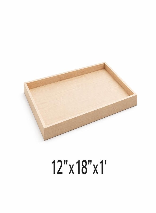 GLADTOGIFT صينية خشبية من خشب MDF من Gladtogift، مقاس 12 × 18 × 1 بوصة | صينية تقديم وسلال هدايا مستطيلة كبيرة | خشب غير مصقول للأعمال اليدوية، وسلال هدايا الزفاف، وديكور المنزل، والتنظيم - Image 2