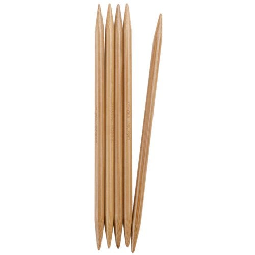 ChiaoGoo Double Point 6-inch (15cm) Bamboo Dark Patina Knitting Needle; Size US 6 (4mm) 1036-6 - Image 1