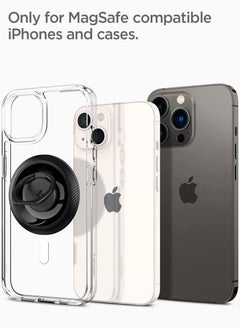Spigen حامل هاتف مغناطيسي بحلقة O-Mag (MagFit) ومسند مع MagSafe لهواتف iPhone 14 Pro Max و14 Pro و14 Plus و14 و13 و12 - كربون  - Image 2