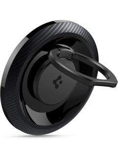 Spigen حامل هاتف مغناطيسي بحلقة O-Mag (MagFit) ومسند مع MagSafe لهواتف iPhone 14 Pro Max و14 Pro و14 Plus و14 و13 و12 - كربون  - Image 1