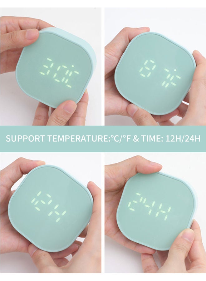 NIBEMINENT USB Indoor Thermometer Digital Alarm Clock With Magnetic Countdown Timer for Cooking in Kitchen Green 12.50 x 2.60 8.50cm - Image 3