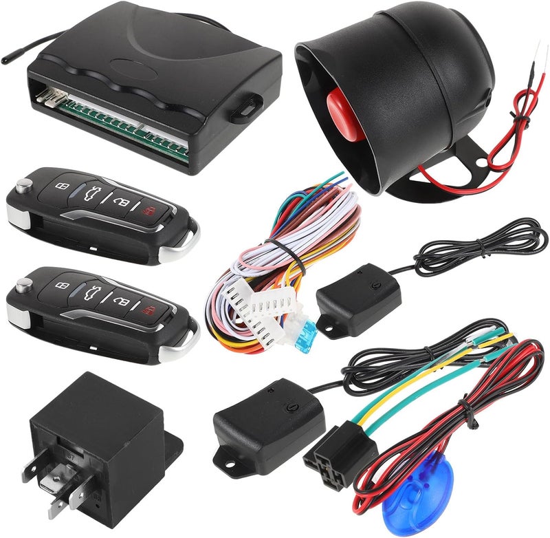 Healifty Car Keyless Entry System with Remote Start Kit, Central Door Lock Anti-Theft Alarm for Minivans and Sedans, Automotive Remote Engine Start Security System - Image 1