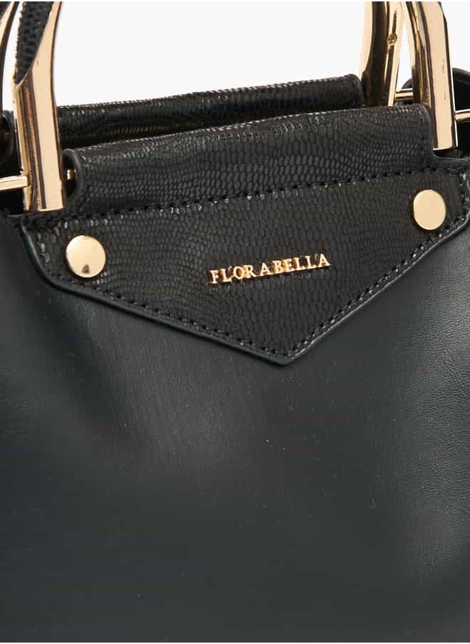 Flora Bella By Shoexpress Women Solid Tote Bag with Detachable Strap  - Image 3