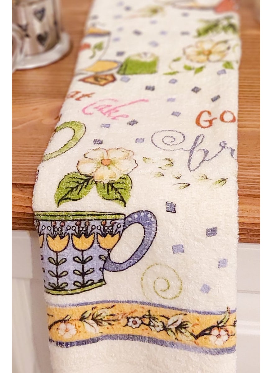 Cnr Garden Fringed Cotton Printed 100% Cotton 40X60 cm Hand Face Kitchen Towel Soft Patterned Water Absorbent Towel  - Image 3