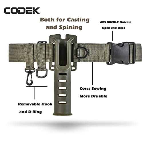 CODEK Adjustable Fishing Rod Holder, Black/Khaki/Green, Plastic, 19cm/7.48in Wide - Image 3
